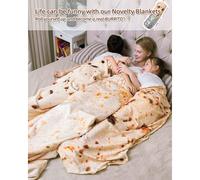 Manta de tortilla para burrito, manta redonda novedosa para convertirse en un hombre gigante, manta para cocinar