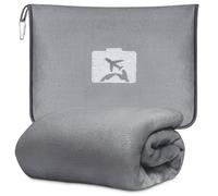 Manta de viaje 2 en 1, suave y cálida para avión y coche, portátil con funda de equipaje y clip para mochila, cojín transformable ultraligero