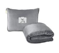 Manta de Viaje Almohada Manta de Viaje Ultraligera Cálida Portátil Manta Plegable Manta Portátil para Viajar Avión para Larga Distancia Camping Viaje en Coche Senderismo（Gris）