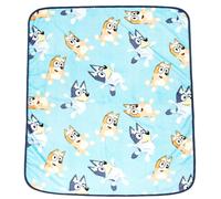 Manta de viaje de felpa Jay Franco Bluey and Bingo de 40 x 50 pulgadas - Ropa de cama supersuave para ni os