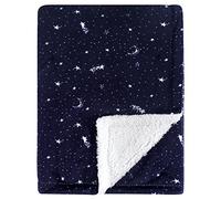 Manta de visón para yoga con respaldo de sherpa, Moon, Talla única