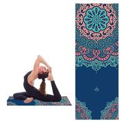 Manta de yoga, toalla de secado rápido sin esquí, toalla de sudor que se mueve con humedad, toalla de esterilla de yoga antideslizante | Tejido de microfibra ultra suave con esquina de anclaje, toalla