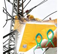 Manta Dieléctrica Alto Voltaje, Estera De Cubierta Aislante De Resina EVA Plegable Portátil con Clips, Almohadilla Trabajo Seguridad Electricista(5kv,100x200cm/39.4x78.7)