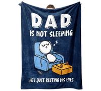 Manta divertida con texto en inglés "Dad is Not Sleeping Throws", mantas de franela para sofá, para hombres, maridos, abuelos, cumpleaños, vacaciones, Acción de Gracias, hogar, oficina, sala de estar