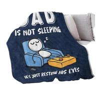 Manta Divertida Para Papá - Manta De Franela Papá No Está Durmiendo | de Sofá con Humor | Para Hombres Maridos Abuelo Cumpleaños Vacaciones Acción De Gracias Oficina En Casa Salón Dormitorio Est