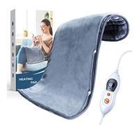 Manta Eléctrica, Almohadilla Eléctrica Térmica con 6 Niveles de Calentamiento, 35 x 65CM Almohadilla Calentamiento Rápido,Auto-Apagado, Manta Térmica Eléctrica para Aliviar Dolor de Espalda y Lumbar