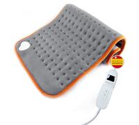 Manta Electrica Almohadilla Térmica Eléctrica FlexiHeat Suave Microfibra 30x60 Cm Calentamiento Rápido 100W 3 Niveles de Temperatura Apagado Automático Display Iluminado Lavable a Máquina