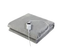 Manta eléctrica archi 10 niveles de calor 120w vlies 180x130 cm - gris claro [en.casa]