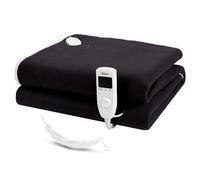 Manta eléctrica con apagado automático 150 x 80 cm | 5 niveles de temperatura | temporizador de 10 h | mando a distancia | lavable a 30 ° | manta térmica | frazada eléctrica | cama