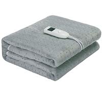 Manta eléctrica con apagado automático, temporizador de 10 horas, 5 niveles de temperatura, mando a distancia, lavable a 30 °C, manta eléctrica térmica, manta caliente, manta térmica