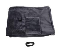 Manta Eléctrica con Calefacción, 5 V, Calentamiento Rápido, Engrosamiento, Franela Suave, Manta Eléctrica con Protección contra Sobrecalentamiento (Gris, 160 * 80cm)