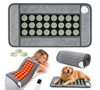 Manta Electrica Lumbar, Almohadilla Eléctrica 30 x 60 cm con 27 Piedra Jade | Almohada Electrica Calor con 9 Niveles, Timer 4h, Cable 2m para Espalda, Cuello, Hombros, Abdomen. Oficina, Cama o Sofá