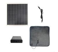 Manta eléctrica solar de 10 W y 5 V para mascotas y sillas, alfombrilla térmica fotovoltaica con control de 3 temperaturas, respaldo antideslizante, 43 x 43 cm