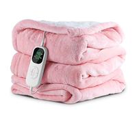 Manta Eléctrica Térmica 180x200cm, Manta Eléctrica Grande Franela y Fleece | 6 Niveles de Calor Temporizador 1-10H Apagado Automático, Certificado ETL Lavable para Cama Sofá Oficina