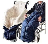 Manta Engrosar forro polar de felpa Funda para calentar silla de ruedas Manta resistente a la intemperie con cremallera y vellosidades, Siamés Semi-Envuelto Conjunto a prueba de viento para