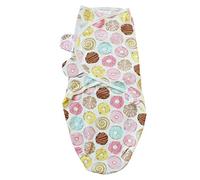 Manta Envolvente Bebé Swaddle Wrap Recien Nacido, Morbuy 2pcs Algodón Saco de Dormir Cobija Suave y Confortable Ajustables Unisexo Disponible Toda Temporada (60 * 75cm(3-8Meses),Donuts colores)