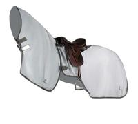 Manta equitación repelente de insectos para equitación con escote desmontable Horze Eira 145 cm.