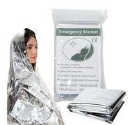 Manta espacial | Equipo reflectante térmico portátil - Mantas espaciales de senderismo, para adultos, hombres y mujeres, al aire libre, camping, senderismo, invierno, lluvia, clima frío, inundación
