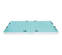 Manta Flotante Hinchable 4 Plazas 183x310x18 Cm, Azul y Blanco