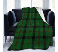 Manta Franela Cuadros del Clan Kincaid Cobija para Cama Extra Suave Sofa Colcha Caliente Flannel Blanket para Sofa Mujer Y Hombre Nvierno M