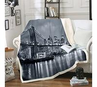 Manta Franela Puente De Brooklyn Sofa Colcha Ligeras Cobija para Cama Caliente Mantas De Franela Sofa Pararegalo Nvierno M