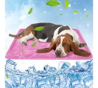 Manta Fria Rosa para Perros y Gatos 40*50cm, Refrescante Con Gel No Tóxico para Mascotas Medianas y Pequeño - Ideal para Perreras, Camas y Jaulas