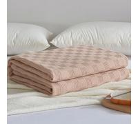 Manta Grande de 100% Algodón para Sofá y Cama, Ligera, Transpirable y Suave, Mantas de Tejido de Gofre, Manta de Gasa para Todas Las Estaciones,C,180x200cm