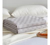 Manta Grande de 100% Algodón para Sofá y Cama, Ligera, Transpirable y Suave, Mantas de Tejido de Gofre, Manta de Gasa para Todas Las Estaciones,H,150x200cm