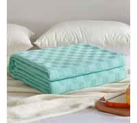 Manta Grande de 100% Algodón para Sofá y Cama, Ligera, Transpirable y Suave, Mantas de Tejido de Gofre, Manta de Gasa para Todas Las Estaciones,D,200x230cm