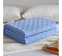 Manta Grande de 100% Algodón para Sofá y Cama, Ligera, Transpirable y Suave, Mantas de Tejido de Gofre, Manta de Gasa para Todas Las Estaciones,B,200x230cm