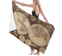 Manta grande y suave para toalla de baño, mapa del viejo mundo dibujado en la década de 1720, estilo nostálgico, arte histórico Atlas, diseño vintage, toalla de playa para hotel familiar, viajes, depo