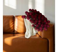 Manta gris para sofá, manta de ramo de flores de ganchillo hecha a mano, flores de ganchillo para el día, cumpleaños, hogar (rosa roja, 43 pulgadas) manta grande para sofá (A, talla única)