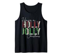 Manta Have A Holly and Jolly Have a Holly and Jolly Merry Christmas, Leopardo y búfalo Camiseta sin Mangas