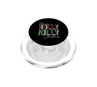 Manta Have A Holly and Jolly Have a Holly and Jolly Merry Christmas, Leopardo y búfalo PopSockets PopGrip para MagSafe