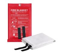 Manta ignífuga - cobertor de seguridad contra incendios 100x100 cm | Fibra de vidrio para fuego en cocina, grasa, cortocircuito, evacuación urgente