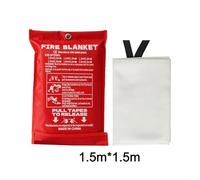 Manta ignífuga de fibra de vidrio, reutilizable de 1 m x 1,5 m para cocina, oficina, uso doméstico, despliegue rápido, manta portátil de seguridad contra incendios para incendios de aceite y