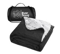 Manta impermeable de camping EverSnug Sherpa: extra gruesa y c lida, de forro polar sherpa grande para exteriores, ideal para camping, picnics, p