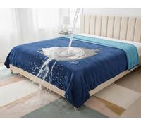 Manta impermeable King ultrasuave, resistente al agua, a prueba de manchas y fugas (azul marino y verde abismo, 90 x 108 pulgadas)