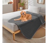 Manta impermeable para perros, 75 x 180 cm, antideslizante, disponible por ambos lados, resistente, lavable, para perros grandes y pequeños, protección para sofá, cama, coche (gris)