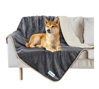 Manta impermeable para perros medianos y grandes PetAmi, a prueba de orina, de forro polar sherpa, reversible, para jaula de gato, suave