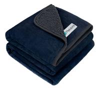 Manta impermeable PetAmi para perros grandes y gigantes, a prueba de orina, de forro polar sherpa, reversible, para jaula de gato, protector de c