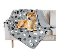 Manta impermeable PetAmi para perros medianos y grandes, a prueba de orina, de forro polar sherpa, funda reversible para jaula, protector de cama
