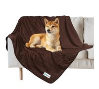 Manta impermeable PetAmi para perros medianos y grandes, a prueba de orina, de forro polar sherpa, reversible, para jaula de gato, suave y lavabl