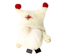 Manta infrarroja dulce fiesta muñeca sin rostro, hecha a mano, de pie, GIF, decoración de árboles, Acción de Gracias, colgante, habitación, adornos navideños, lana para el hogar, (beige, talla única)
