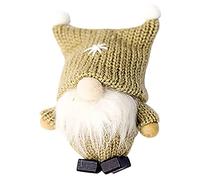 Manta infrarroja dulce fiesta muñeca sin rostro, hecha a mano, de pie, GIF, decoración de árboles, Acción de Gracias, colgante, habitación, adornos navideños, lana para el hogar, (caqui, talla única)