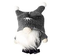 Manta infrarroja dulce fiesta muñeca sin rostro, hecha a mano, de pie, GIF, decoración de árboles, Acción de Gracias, colgante, habitación, adornos navideños, lana para el hogar, (gris, talla única)