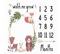 Manta mensual de bebé para bebé y niña, forro polar de felpa, telón de fondo de fotografía para recién nacidos, manta de fotos de bebé para recién nacidos