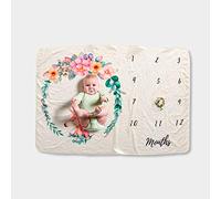 Manta Mensual Hito Bebé | Manta Mensual Bebé Para Fotos | Regalo Para Padres Primerizos | Crea Recuerdos Registrando Su Crecimiento