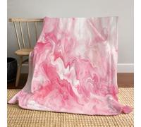 Manta Microfibra para Cama Sofá Y Sillón, Manta Mármol Rosa Lisa De Tacto Suave Caliente para Adulto Y Niño,Sin Arrugas (Ondulaciones Abstractas, 200X240Cm)