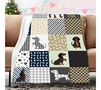 Manta Mokukenren para perro salchicha, regalo para mujer, adorable perro salchicha, ligera y acogedora, de franela polar, decoraci n de perro sal